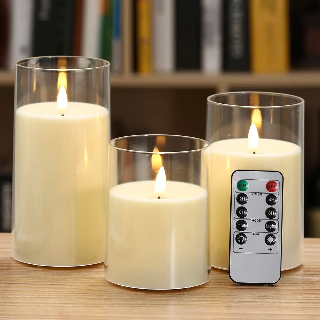 LED Flameless Wax Candles with Remote & Timer – Realistic Flickering Candles for Home Decor