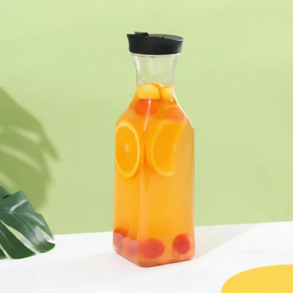 1000ML Clear Juice Carafe – Square Fridge Beverage Storage Container