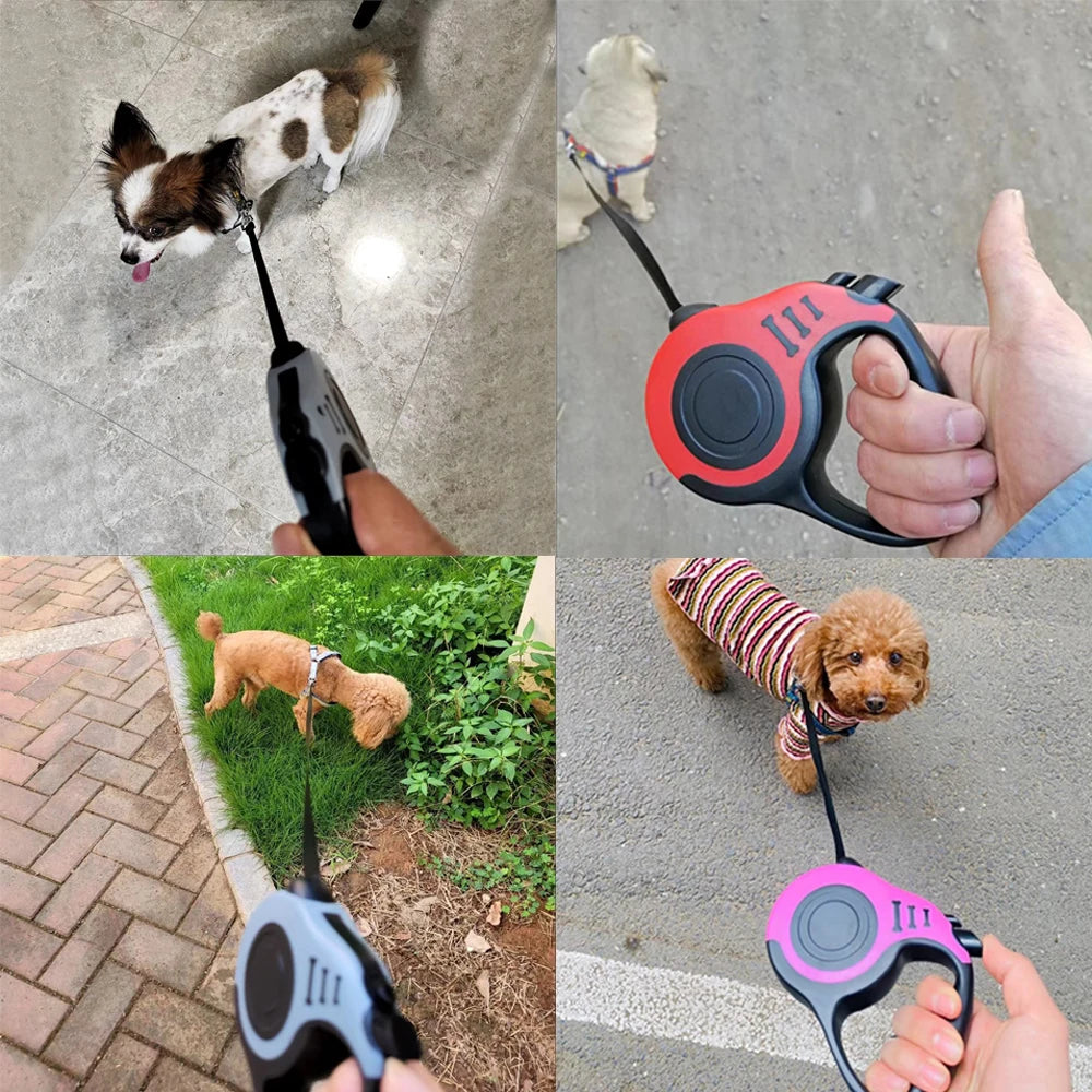 Retractable Dog Leash – 3m & 5m Adjustable Walking Lead for Small & Large Dogs