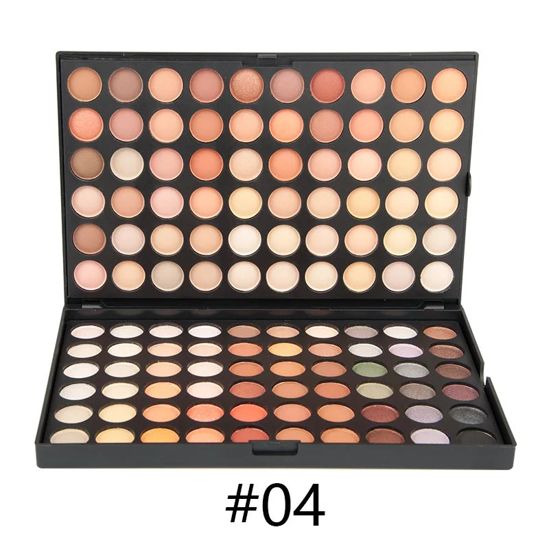 Palette fards à paupières 120 couleurs waterproof mat et pailleté longue tenue pour femme