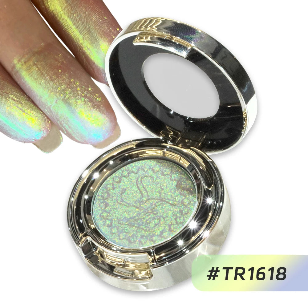 Ombres à paupières multichromes longue tenue à paillettes, un seul fard à paupières, maquillage pour les yeux pour femmes