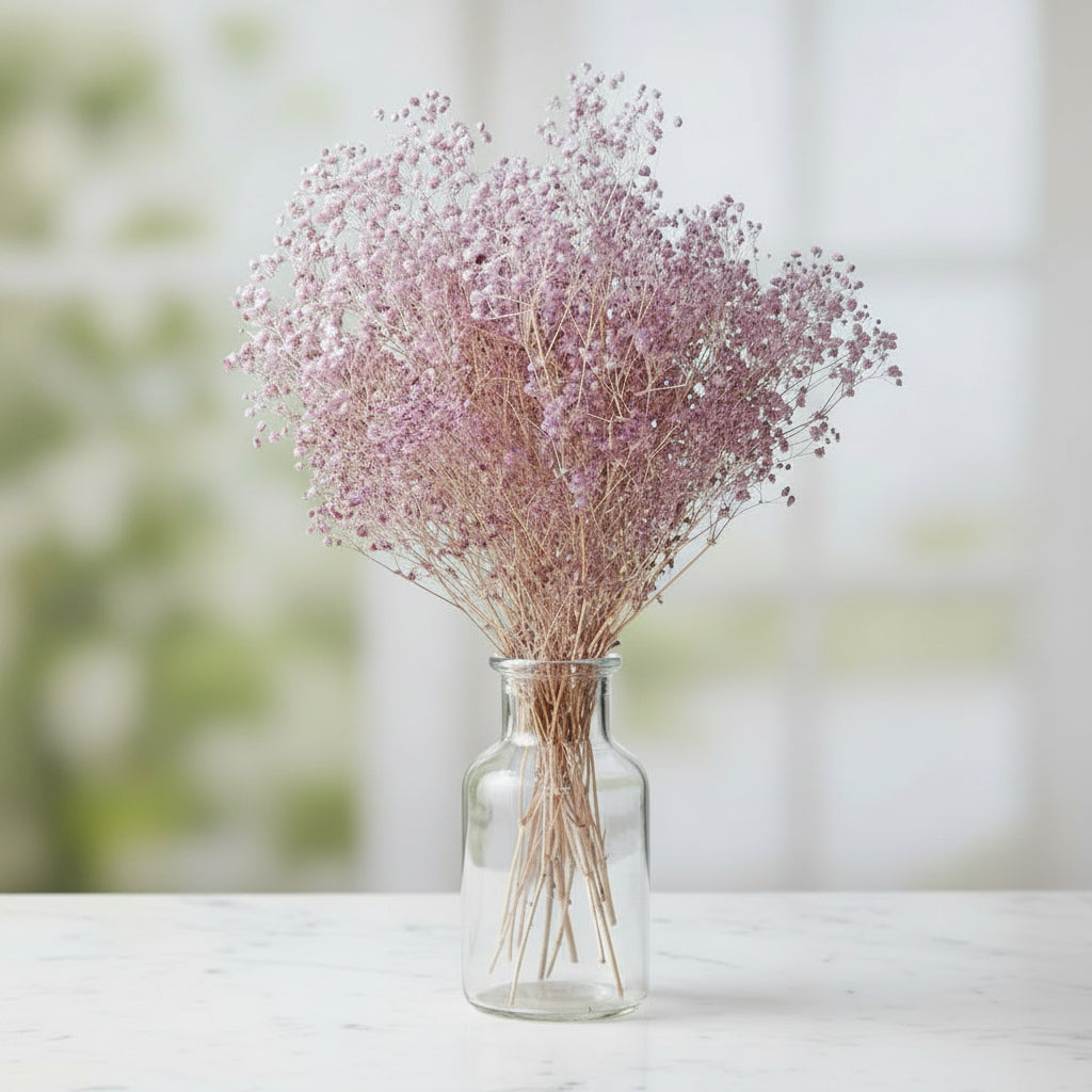 Natural Preserved Dried Baby’s Breath Flowers – Decorative Gypsophila Bouquet