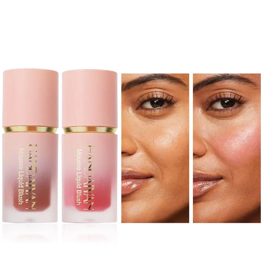 Blush Liquide Visage Mat et Scintillant – Texture Mousse Lisse – Stick Fard à Joues, Rouge, Yeux, Enlumineur et Contour Waterproof