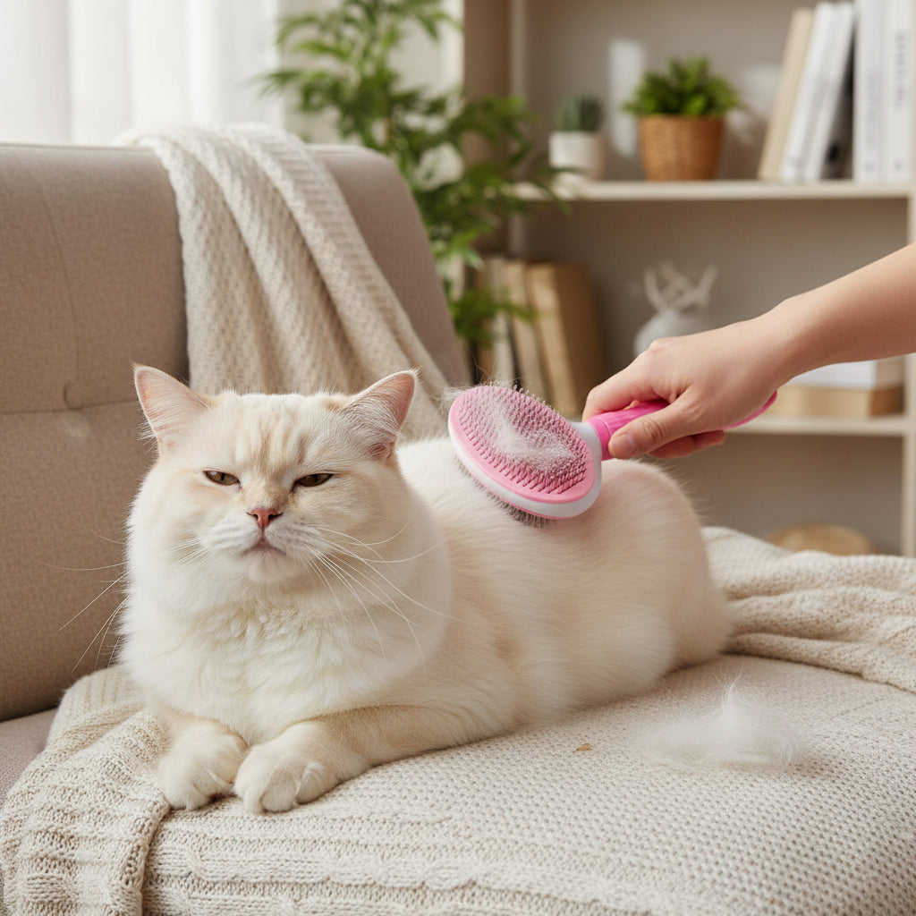 Self-Cleaning Pet Brush – Grooming & Deshedding Comb for Dogs and Cats