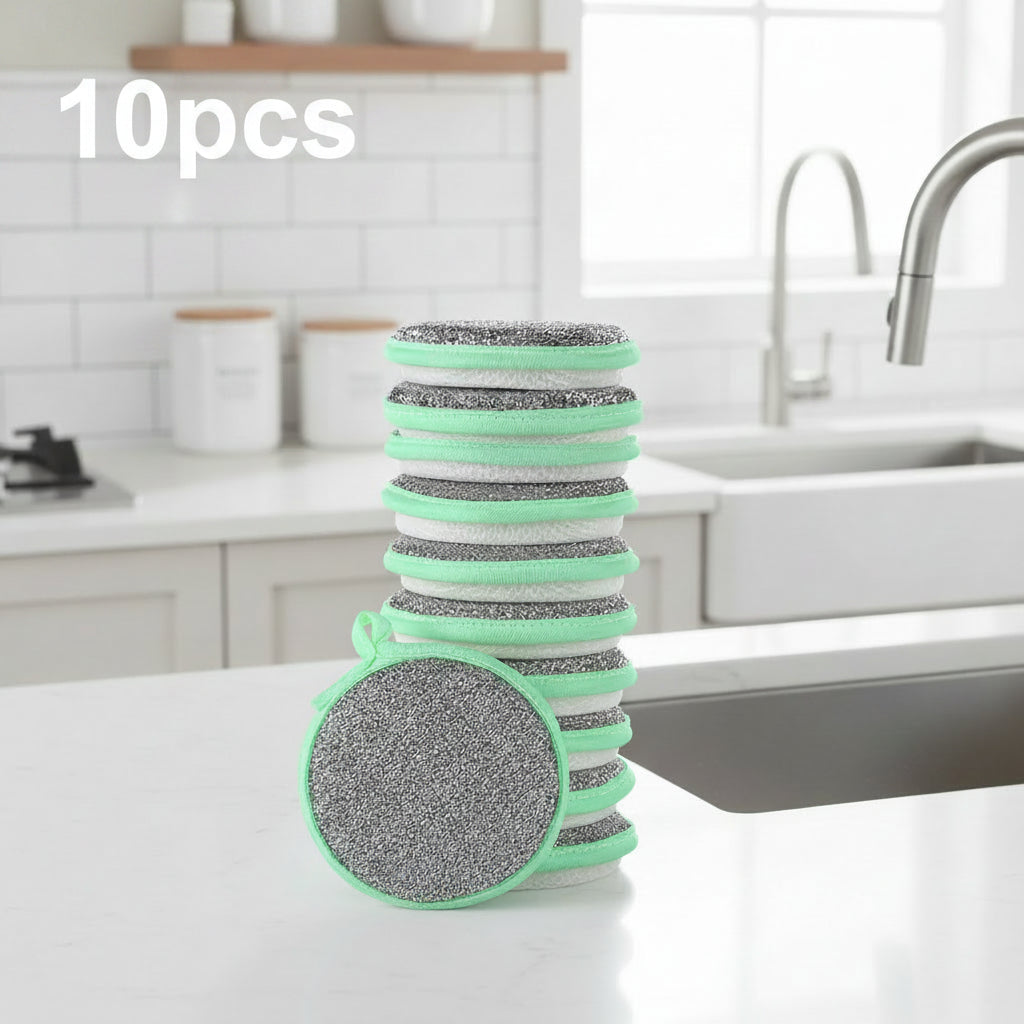 Reusable Double-Sided Dishwashing Sponges – Kitchen Cleaning Sponge Set