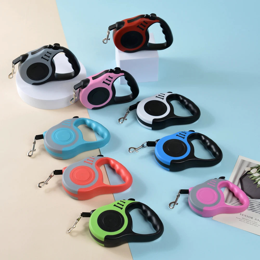 Retractable Dog Leash – 3m & 5m Adjustable Walking Lead for Small & Large Dogs