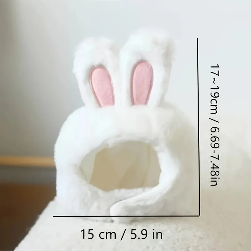Bunny Ears Pet Hat – Cute Knit Costume for Cats & Small Dogs