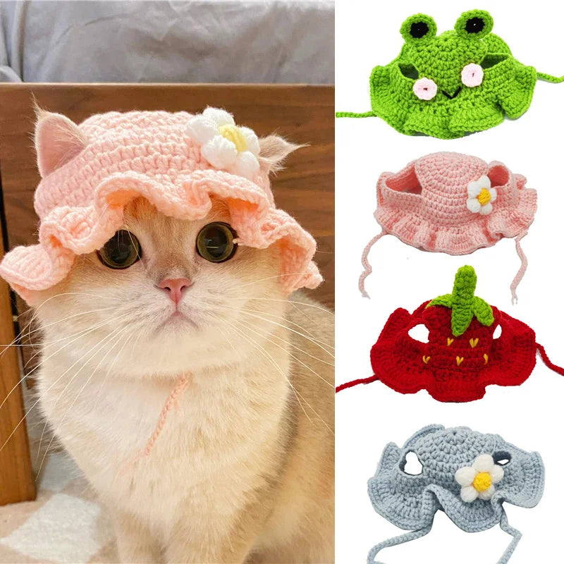 Cute Pet Beanie for Cats & Small Dogs – Winter Hat for Photos & Parties