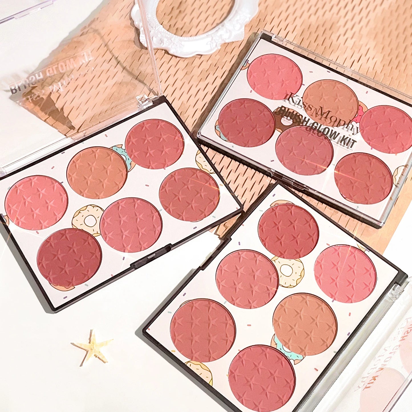 Palette de Blush 6 Couleurs — Fini Mat et Perlé, Waterproof, Multi-couleurs Nudes, Maquillage Naturel, Idéal pour Joues et Retouches Étudiantes (Copie)