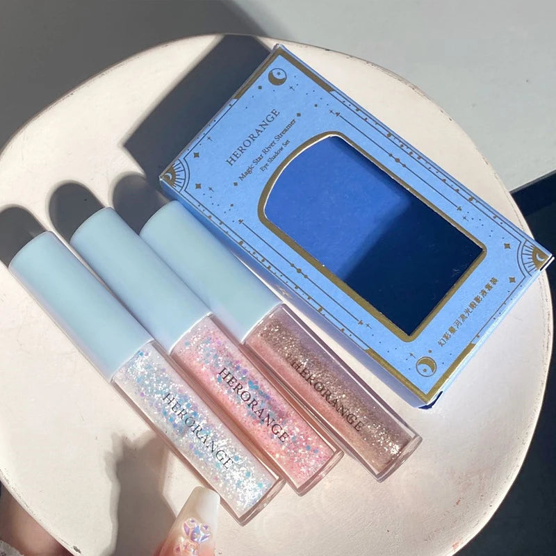 Fard à paupières liquide nacré, film fin et brillant, haute brillance, soyeux, illuminateur yeux