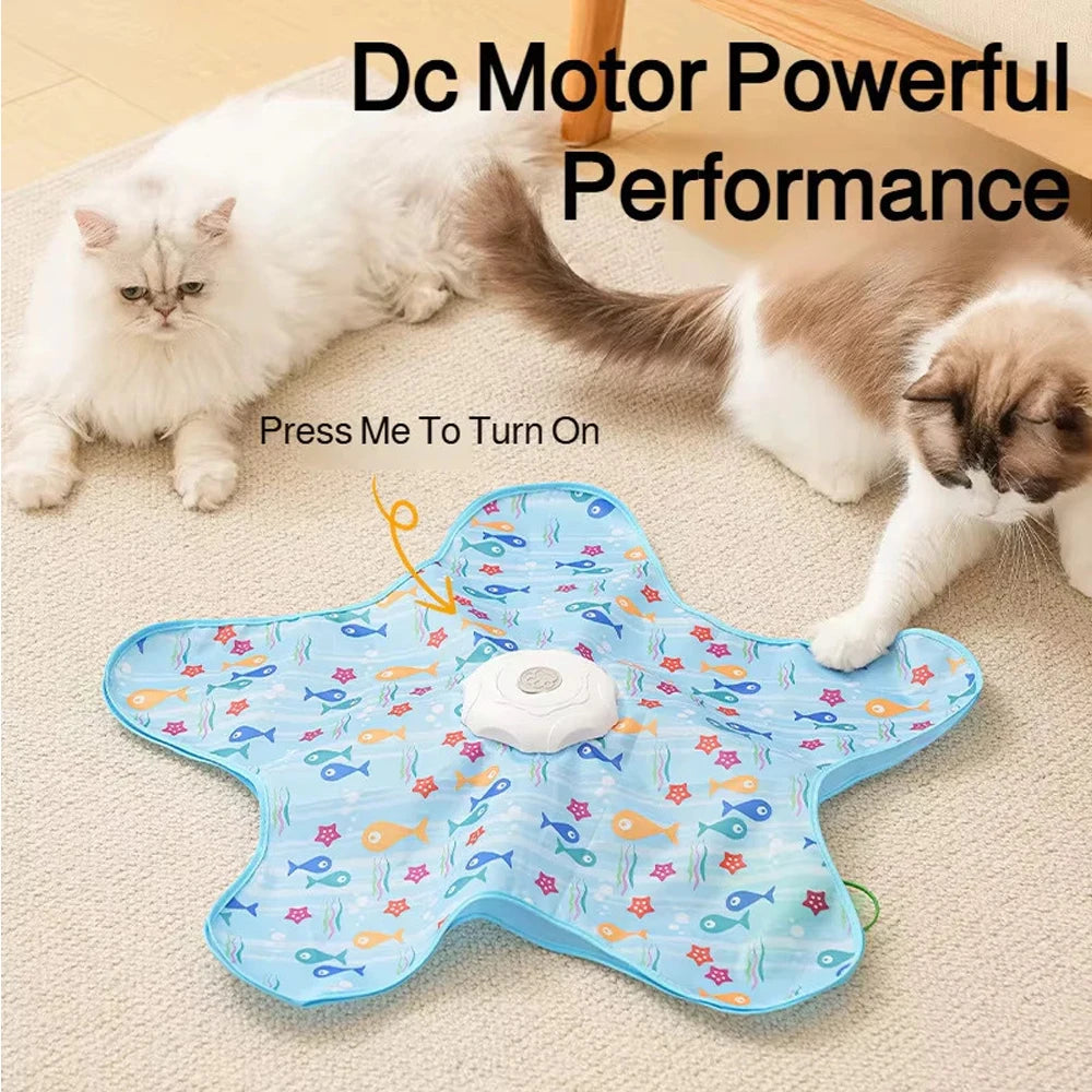 Interactive Hide & Seek Cat Toy with Motion-Activated Squeaky Mouse & Hidden Feathers