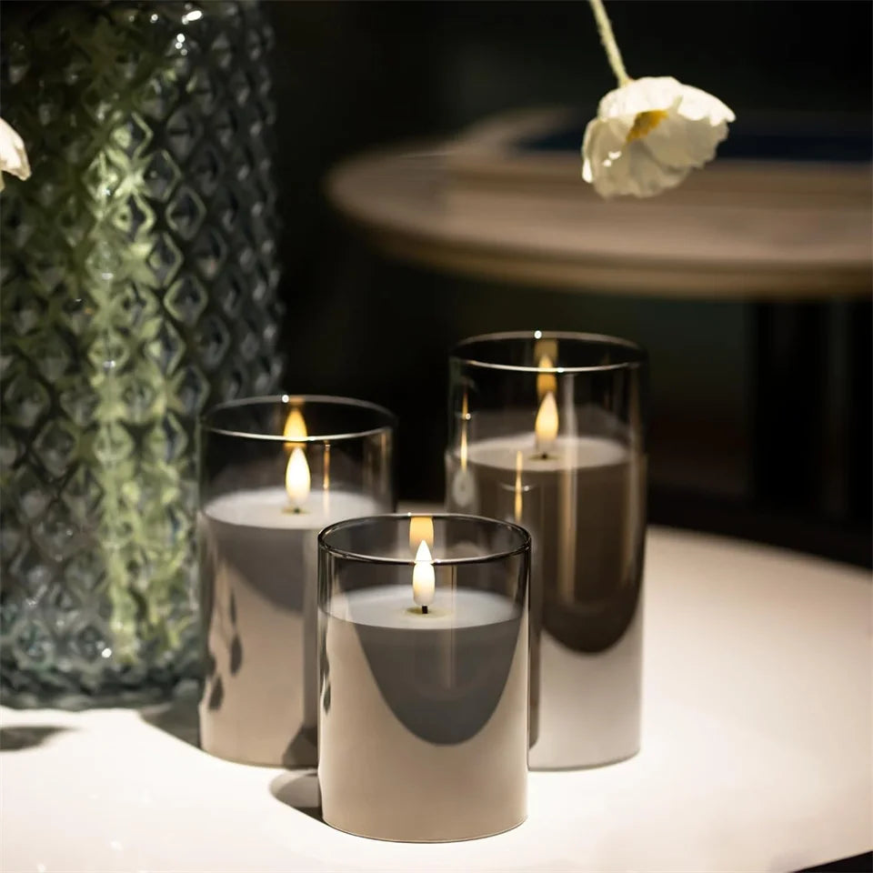 LED Flameless Wax Candles with Remote & Timer – Realistic Flickering Candles for Home Decor