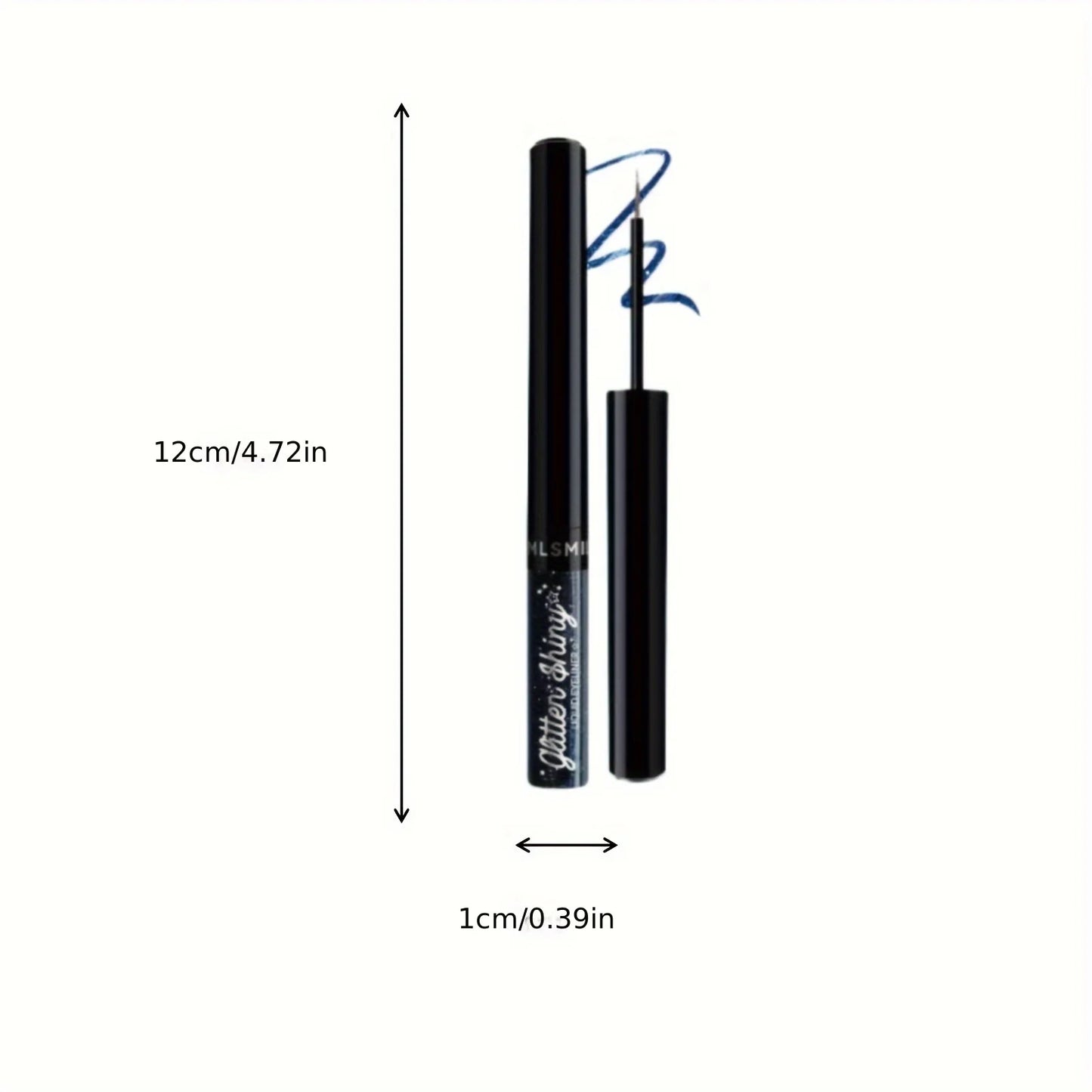 1 Pc Eyeliner Liquide Coloré Pailleté – Soyeux, Facile à Appliquer, Paillettes Fines, Anti-Bavure
