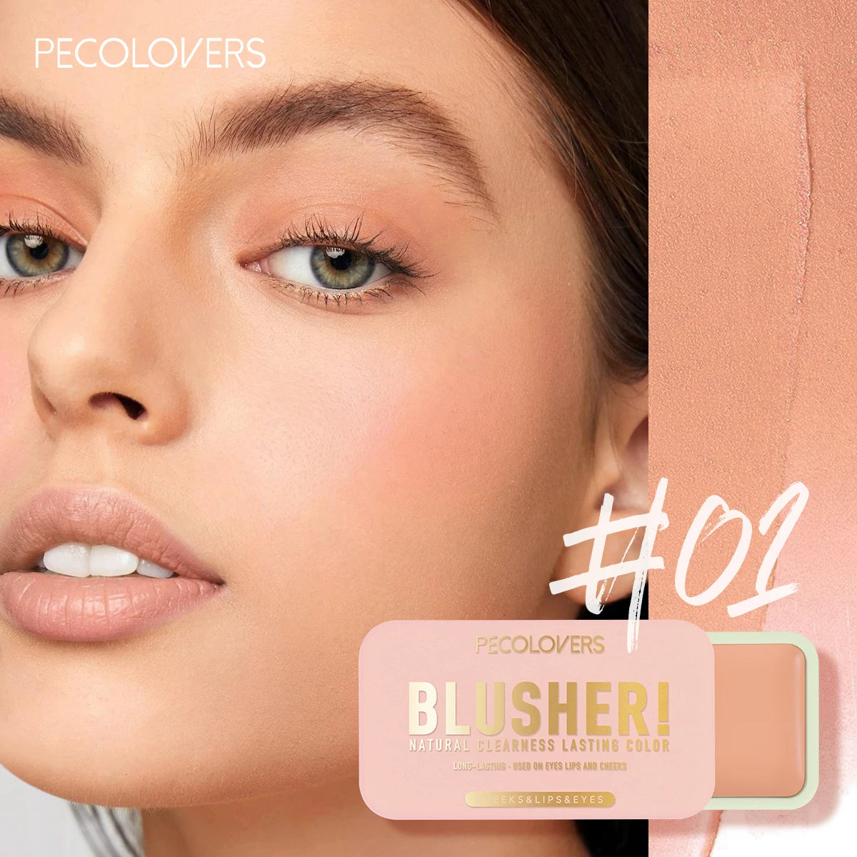 Blush push-pull pour le visage – Crème blush cosmétique, waterproof et longue tenue – Maquillage des joues, effet naturel