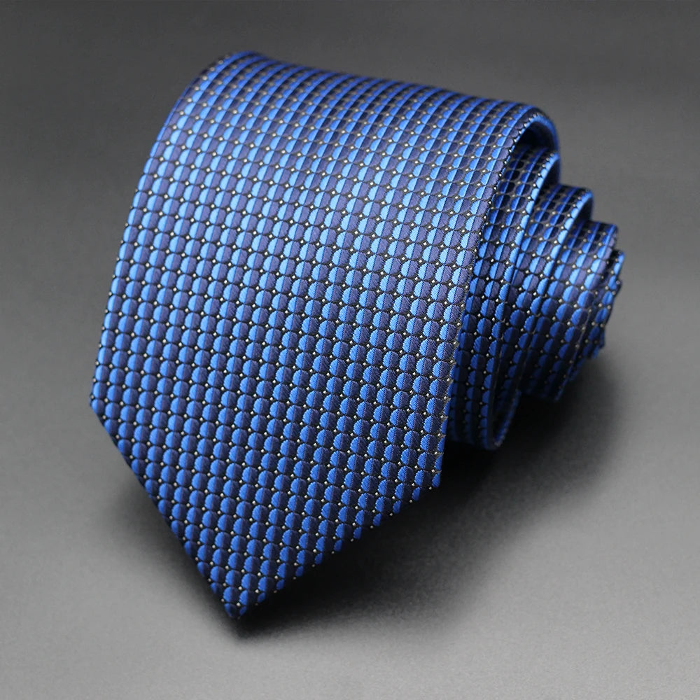 Cravate Homme Fantaisie – Motifs Floraux et Pois en Bleu, Rouge et Jaune, pour Affaires, Mariage et Cadeau Formelle