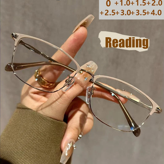 Lunettes de lecture haute définition Anti-lumière bleue lunettes littéraires rétro d'âge moyen et âgées lunettes de lecture ultra-légères JH5036
