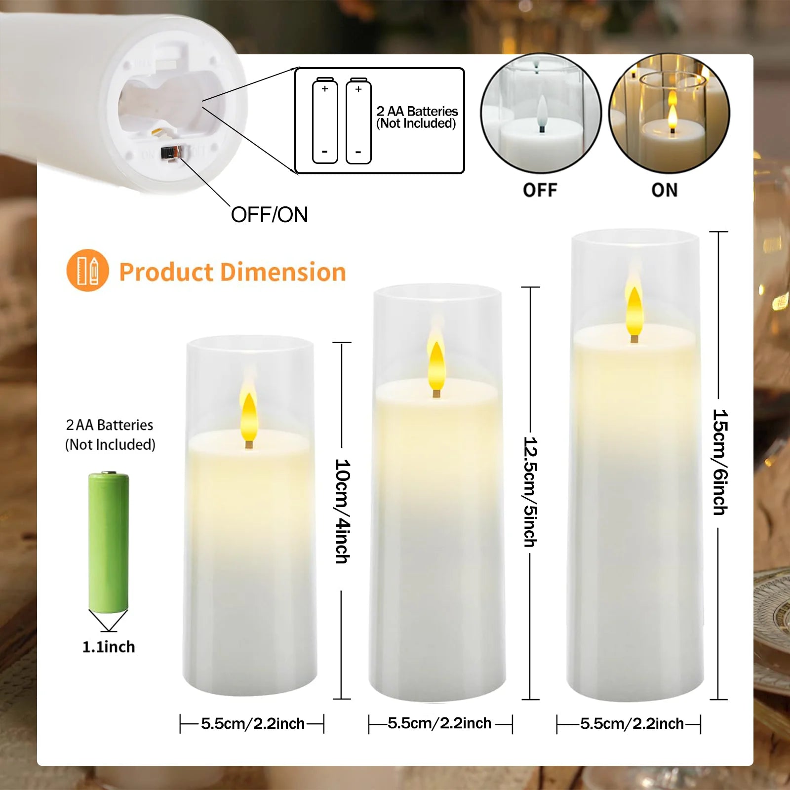 LED Flameless Tea Light Candles (6–90 PCS) – Flickering Acrylic Cup Candles for Weddings & Events