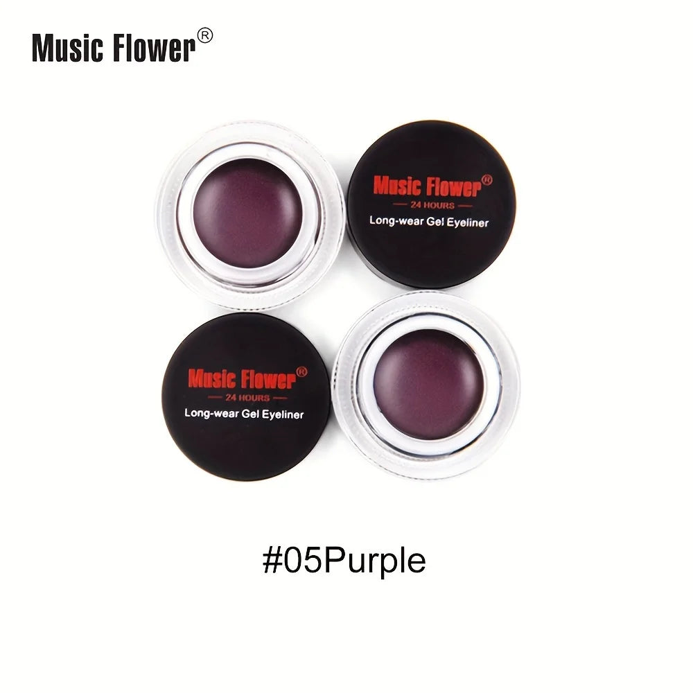 Eyeliner crème à la couleur riche, résistant à l'eau et aux bavures, maquillage facile à colorer (marron, bleu, violet, vert et noir)