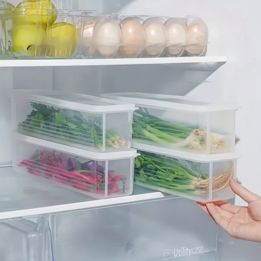 Refrigerator Fresh-Keeping Storage Boxes – Transparent Airtight Food Containers