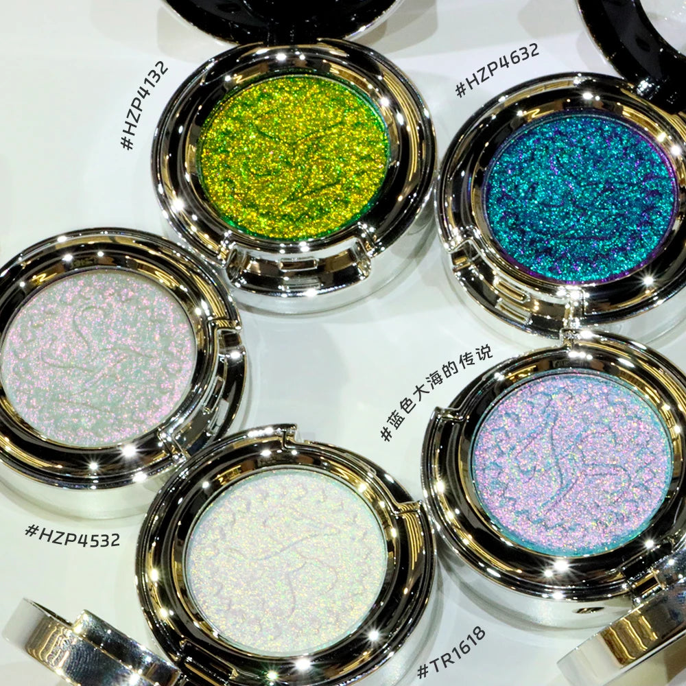 Ombres à paupières multichromes longue tenue à paillettes, un seul fard à paupières, maquillage pour les yeux pour femmes