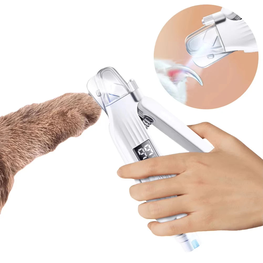 2-in-1 Electric Pet Nail Trimmer & Grinder with LED Light for Dogs & Cats