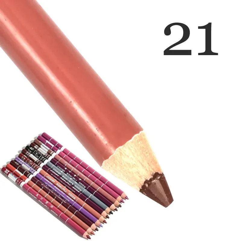 Set 28 Couleurs Crayons à Lèvres Waterproof – Mat, Teintes Nude et Rouge, Longue Tenue, Anti-Transfert, Maquillage des Lèvres pour Femmes, Fête