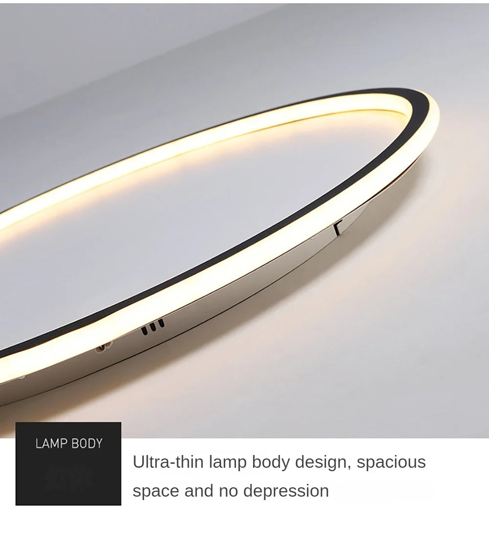 Modern LED Ceiling Light – Circular Flush Mount Fixture for Living Room, Bedroom & Hallway