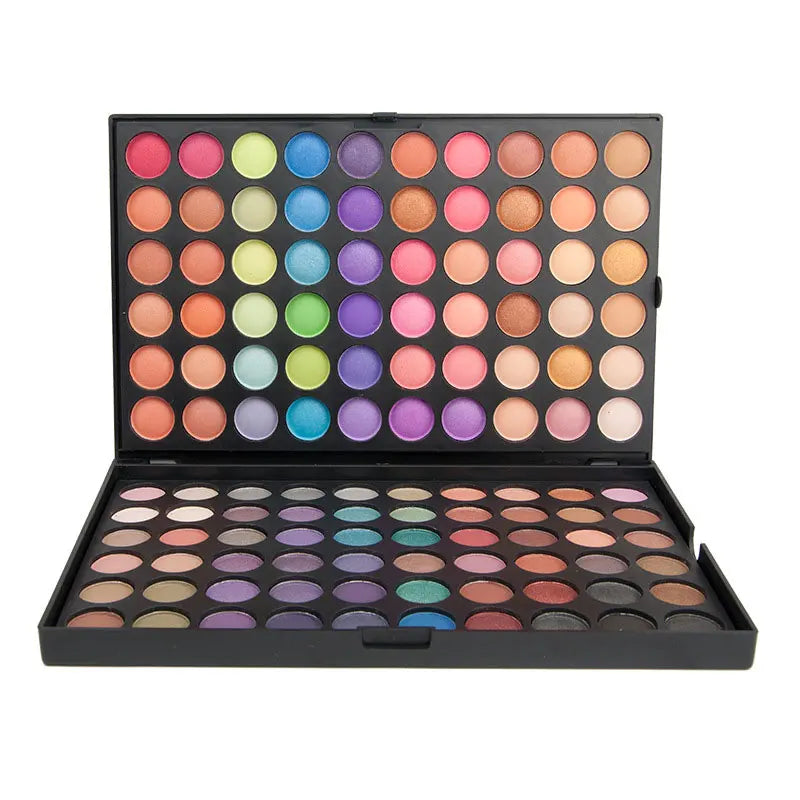 Palette fards à paupières 120 couleurs waterproof mat et pailleté longue tenue