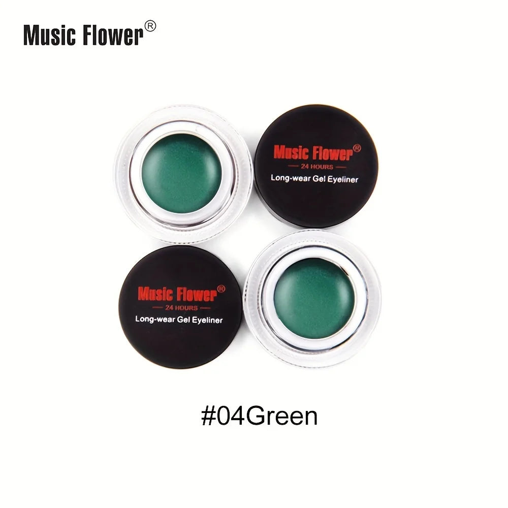 Eyeliner crème à la couleur riche, résistant à l'eau et aux bavures, maquillage facile à colorer (marron, bleu, violet, vert et noir)