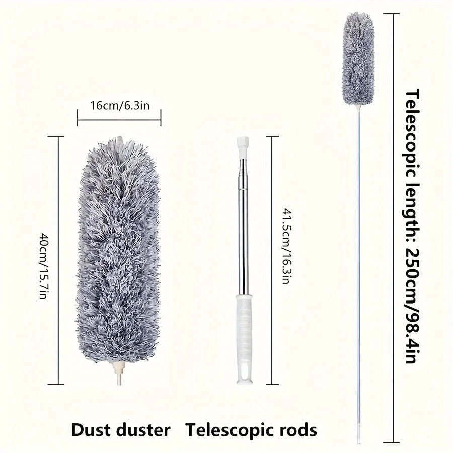 Retractable Microfiber Duster – Bendable Washable Cleaning Tool