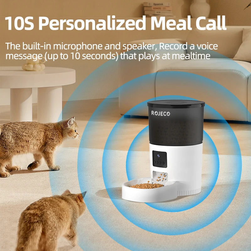 Smart Automatic Pet Feeder with Camera – Wi-Fi Food Dispenser for Cats & Dogs