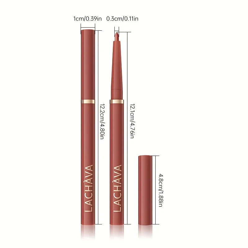 Crayon à Lèvres Nude Mat – Longue Tenue, Waterproof, Haute Pigmentation, Rétractable, Application Lisse, Look Naturel