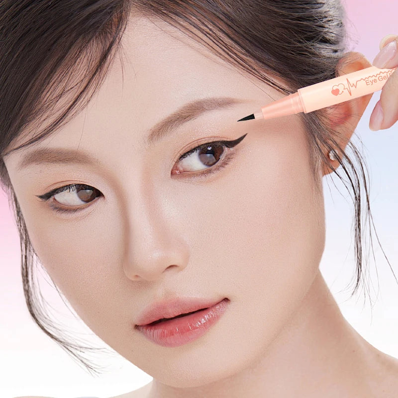 Set 2 pcs – crayon eyeliner et sourcils noir, longue tenue, waterproof, application facile, finition naturelle, lisse, outil beauté