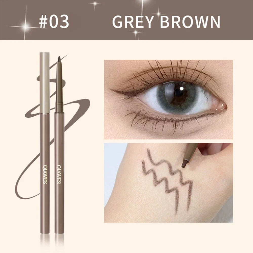 Crayon Gel Eyeliner Étanche – Mat, Silkworm, Marron et Noir, Longue Tenue, Anti-Bavure, Séchage Rapide, Maquillage des Yeux