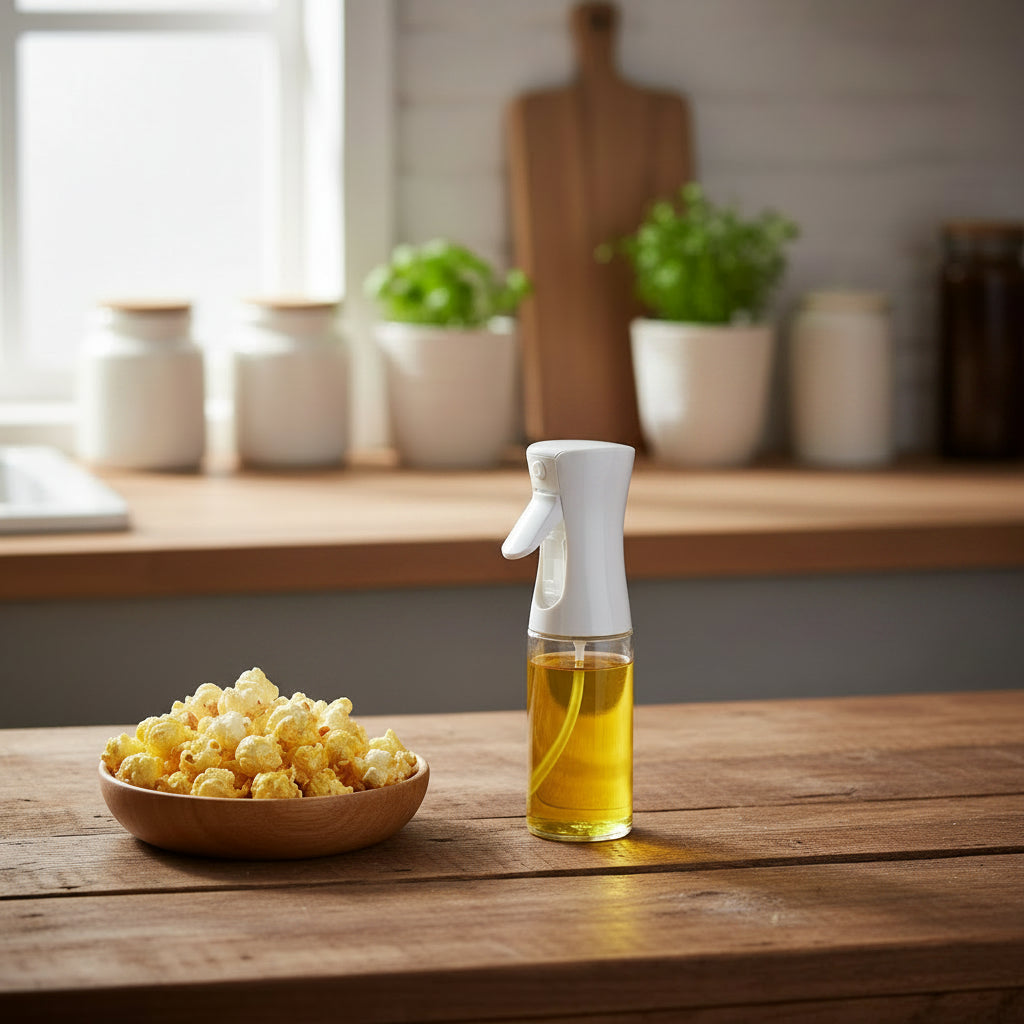 Reusable Olive Oil Sprayer Bottle – Food-Grade Oil & Vinegar Mist Dispenser for Cooking, BBQ & Kitchen Use