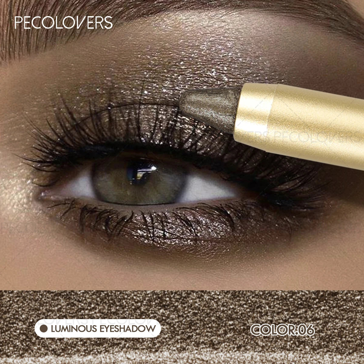 1 Pièce Crayon Ombre à Paupières– Double-Embout avec Pinceau, Maquillage des Yeux Intense, Haute Pigmentation, Idéal Concerts