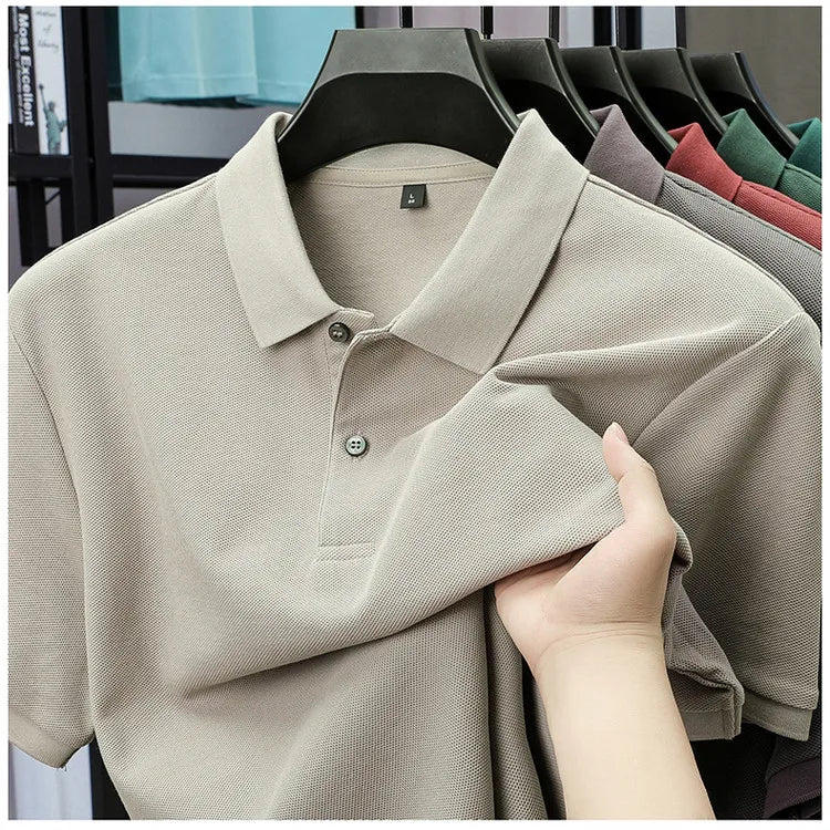 Polo 100% coton pour hommes – T-shirt respirant décontracté d'été, 19 couleurs, idéal pour le golf et le sport, décontracté d'affaires, finition semblable à la soie