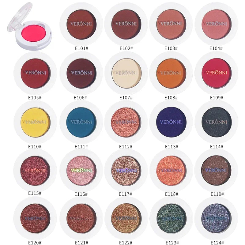 Palette fards à paupières 24 couleurs monochrome pailleté et mat waterproof longue tenue