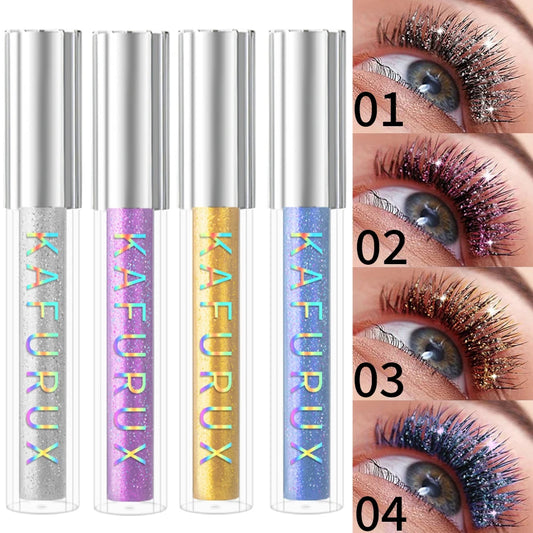 Mascara diamant pailleté waterproof séchage rapide volume et recourbant longue tenue yeux