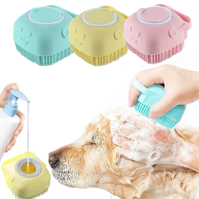 Silicone Pet Bath & Massage Brush Gloves – Grooming Tool for Dogs & Cats