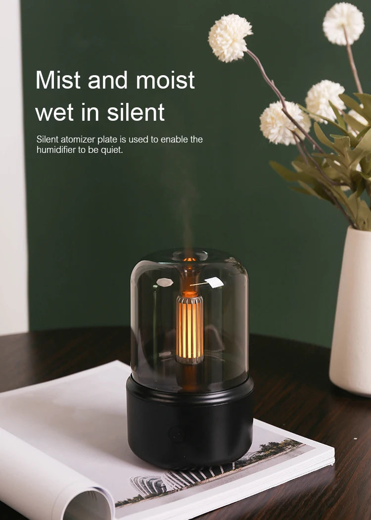 Portable Mini Aroma Diffuser – USB Essential Oil Humidifier with LED Night Light