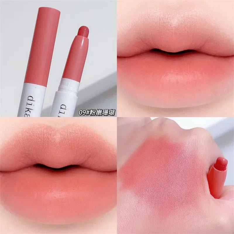 Crayon à Lèvres Mat Waterproof – Nude et Corail Rose, Contour, Longue Tenue, Anti-Transfert, Maquillage des Lèvres