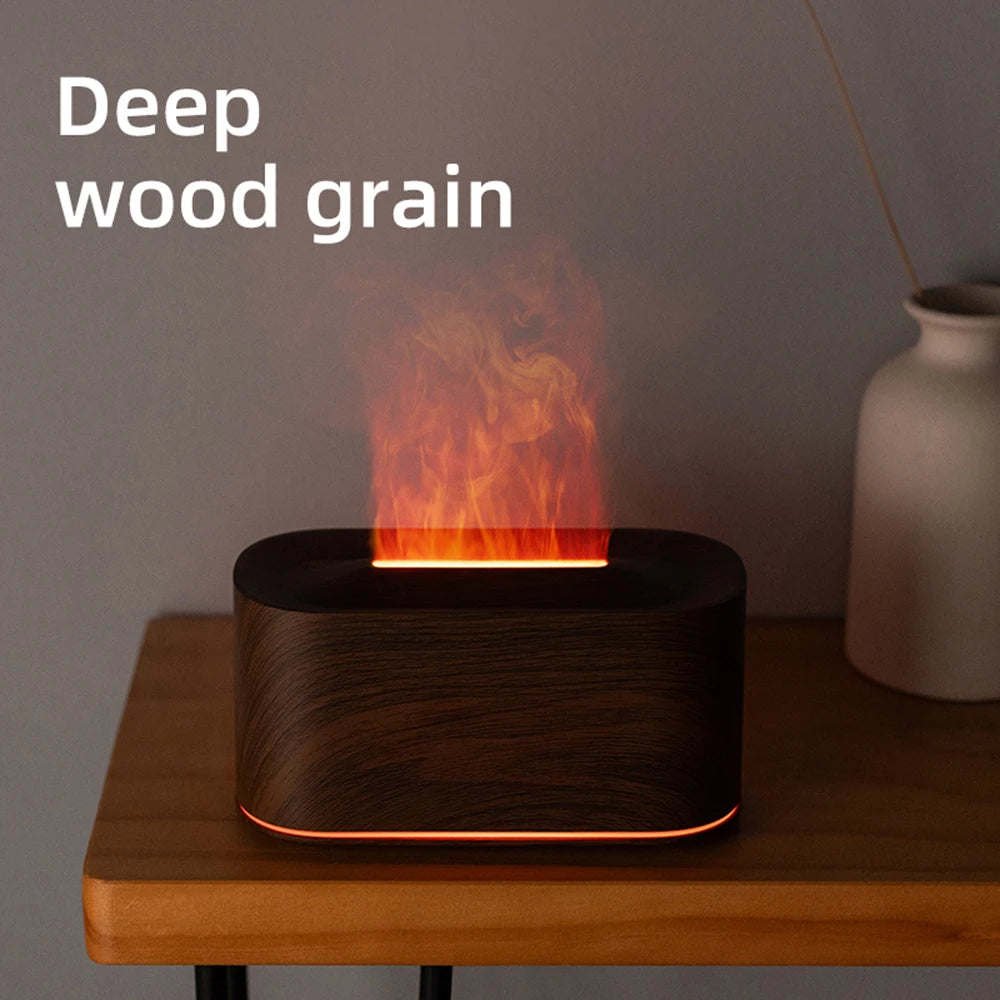 Flame Aroma Diffuser – Colorful LED Essential Oil Humidifier for Home & Relaxation