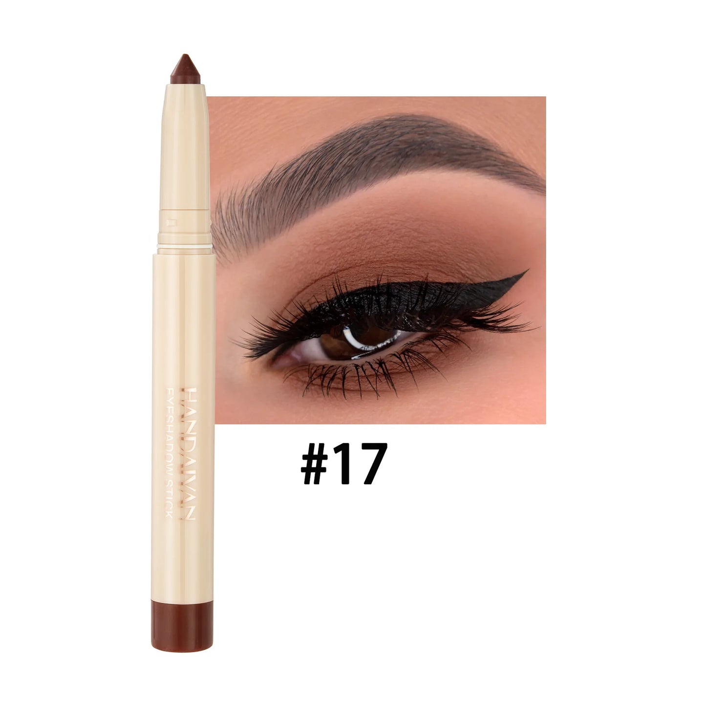Crayon yeux dual-use – eyeliner et fard à paupières, mat, naturel, adapté pour maquillage de nuit ou clubbing, pointe ajustable