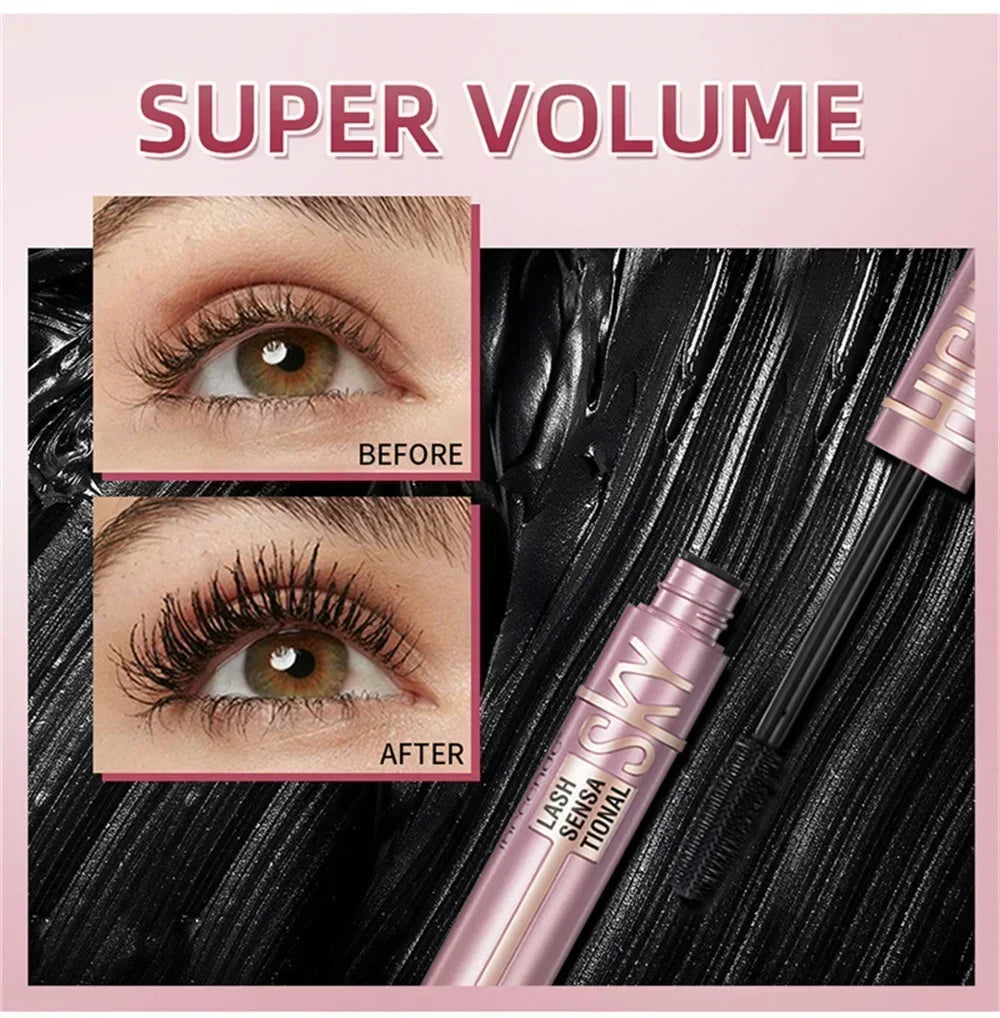 Mascara Waterproof – Volume, Longueur & Courbure Parfaite | Noir ou Marron | Séchage Rapide, Effet Naturel