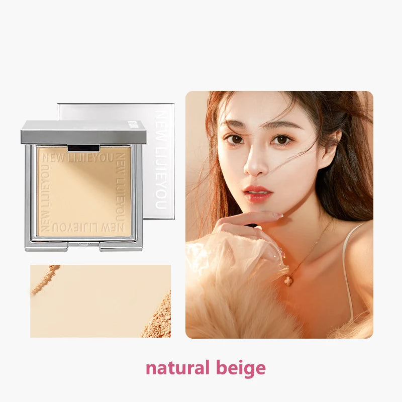 Poudre waterproof avec miroir – Maquillage longue tenue, couvrance totale, poudre compacte, base de maquillage, 3 couleurs