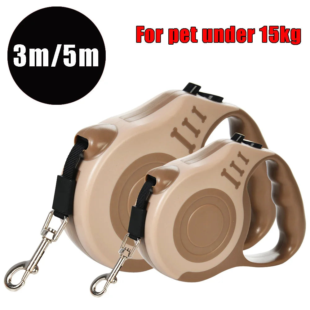 Retractable Dog Leash – 3m & 5m Adjustable Walking Lead for Small & Large Dogs