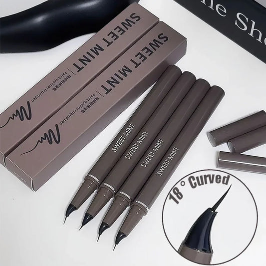 Eyeliner Liquide Séchage Rapide – Pointe Courbée, Facile à Dessiner, Crayon Paupière Inférieure Fin, Lisse, Étanche, Cosmétiques