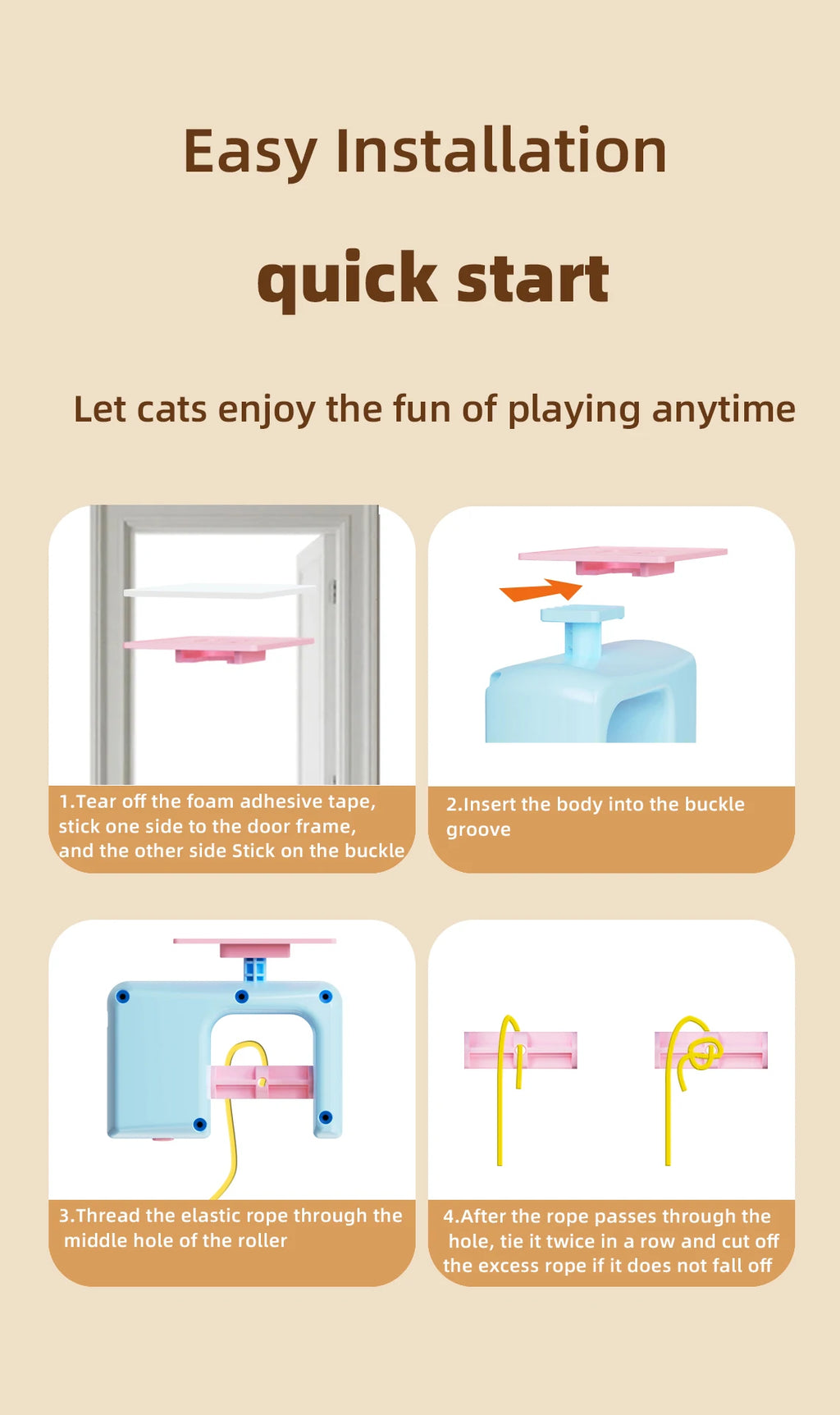 Rechargeable Interactive Flying Bird Cat Toy – Automatic Hanging Door Teaser