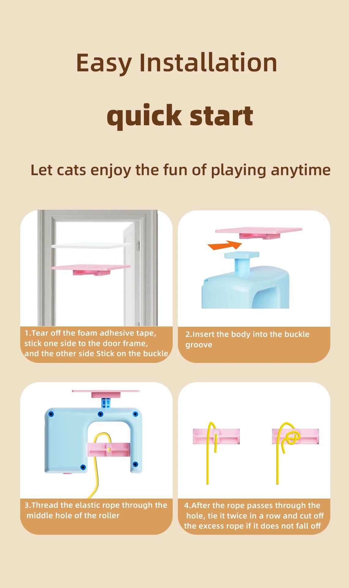 Rechargeable Interactive Flying Bird Cat Toy – Automatic Hanging Door Teaser